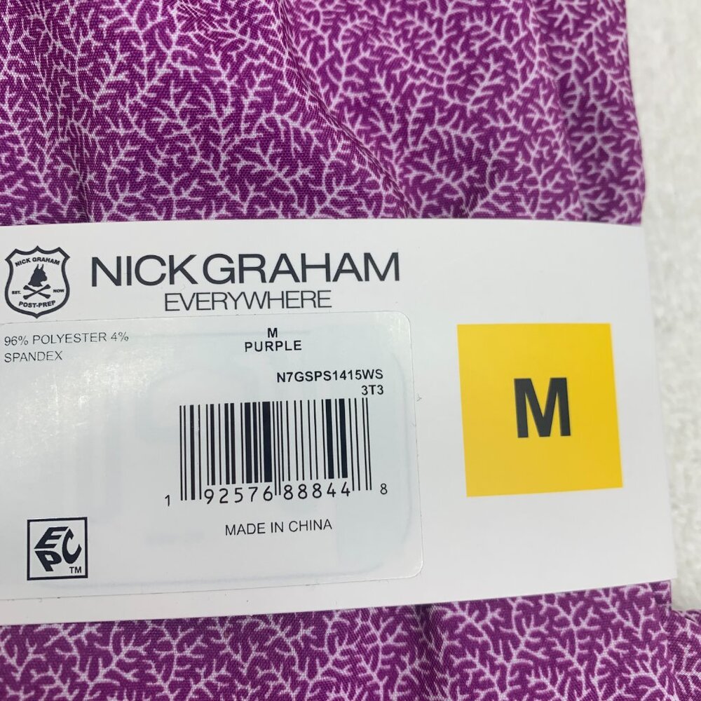 Nick Graham Everywhere Men's Short Sleeve Stretch Sport Shirt Size M NWT - Picture 5 of 6